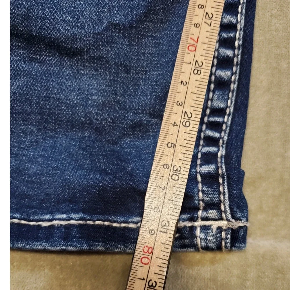 Buckle Black Fit No 29 Bootleg Jeans Mens 36R Medium Wash Thick Stitch BBLA9011 - Picture 12 of 12